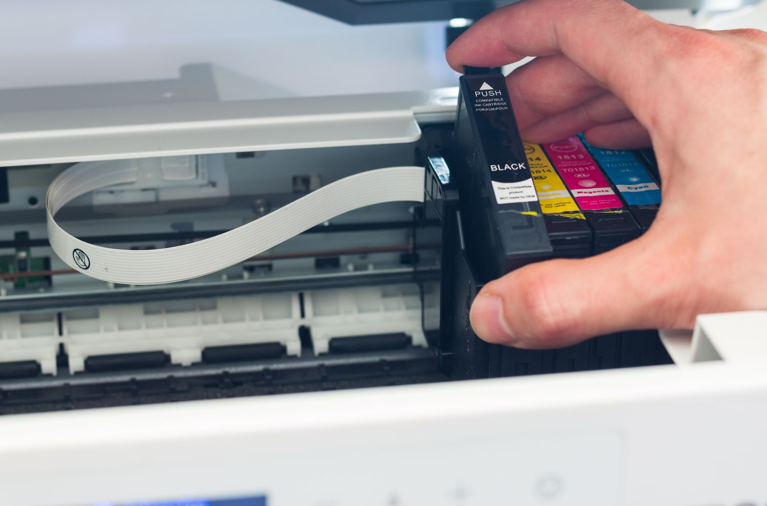 How to put ink in a hp printer to increase its efficiency?